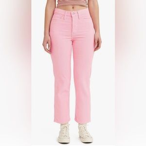 Levi Barbie Pink Wedgie Straight Corduroy